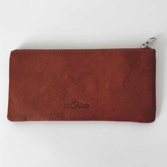Floto Italian Leather Wallet Cardholder in Brown with Phone Holder - Picture 2 of 11